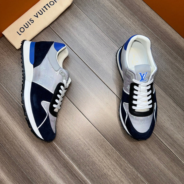LV RUN AWAY SNEAKERS NAVY BLUE MIX GREY
