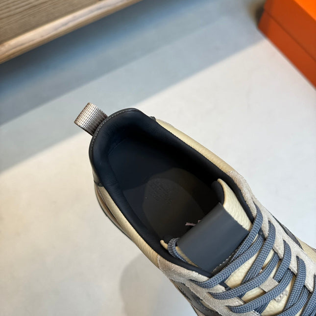 HM INTERACTIVE LACE-UP SNEAKER BEIGE CALFSKIN
