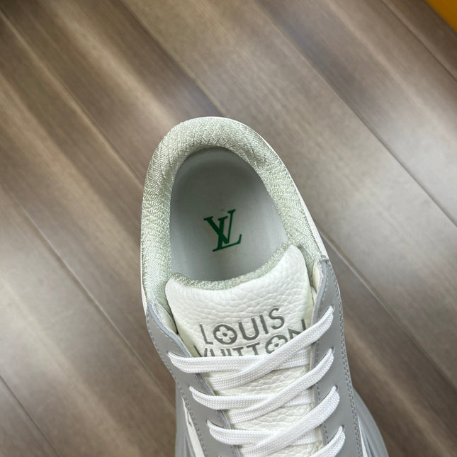 LV SPORT SNEAKER IN WHITE MIX GREY CALFSKIN WITH LOGO