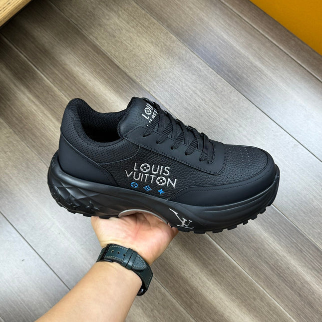 LV SPORT SNEAKER IN BLACK CALFSKIN WITH LOGO
