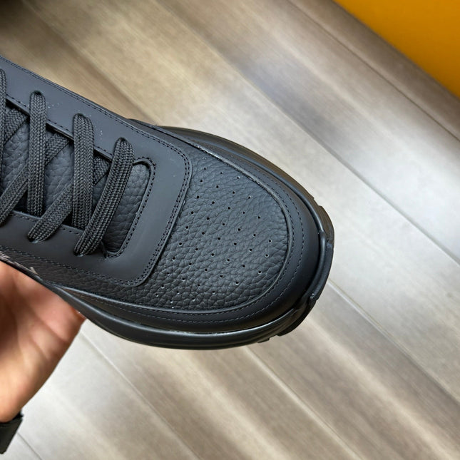 LV SPORT SNEAKER IN BLACK CALFSKIN WITH LOGO