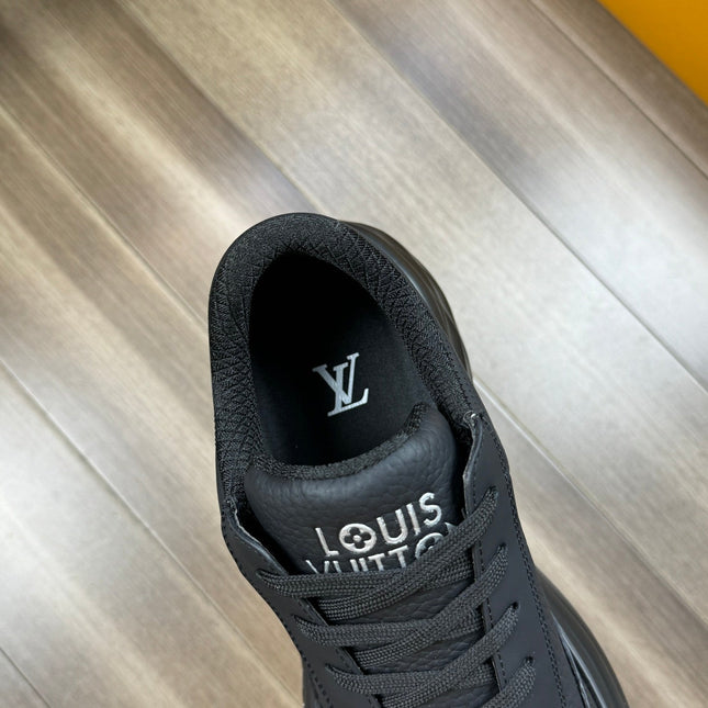 LV SPORT SNEAKER IN BLACK CALFSKIN WITH LOGO