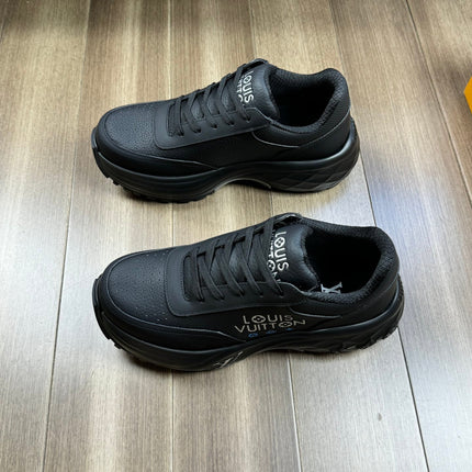 LV SPORT SNEAKER IN BLACK CALFSKIN WITH LOGO