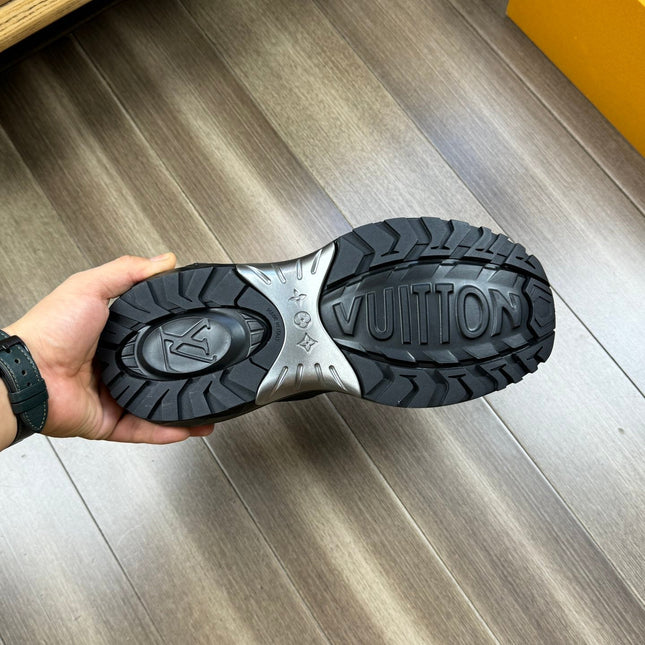 LV SPORT SNEAKER IN BLACK CALFSKIN WITH LOGO
