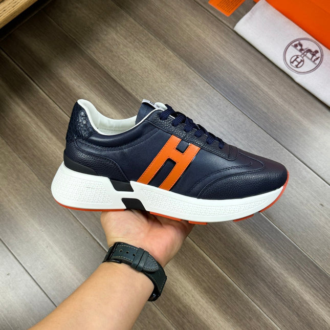 HM TRAIL SNEAKER DARK BLUE CALFSKIN