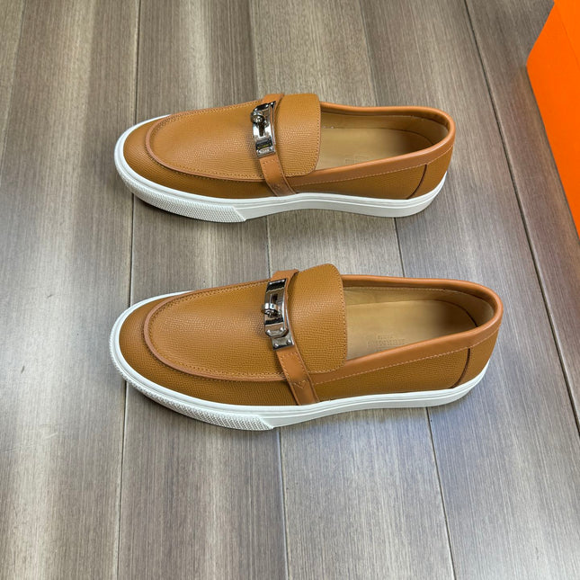 HM GAME SLIP-ON SNEAKER OCHRE CALFSKIN