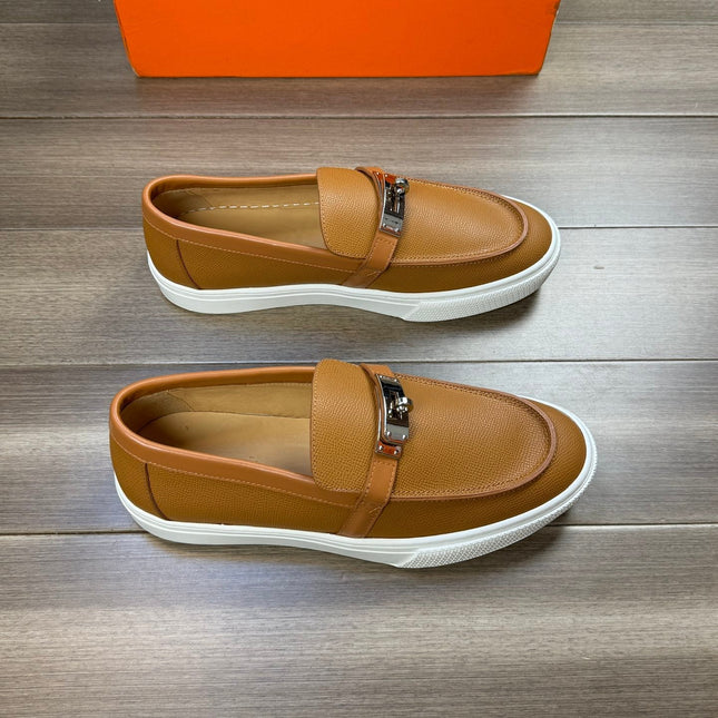 HM GAME SLIP-ON SNEAKER OCHRE CALFSKIN