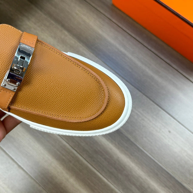 HM GAME SLIP-ON SNEAKER OCHRE CALFSKIN