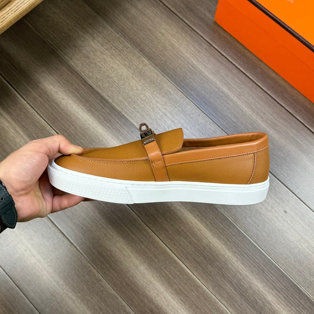 HM GAME SLIP-ON SNEAKER OCHRE CALFSKIN