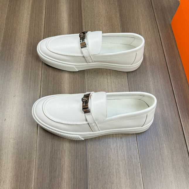 HM GAME SLIP-ON SNEAKER WHITE CALFSKIN
