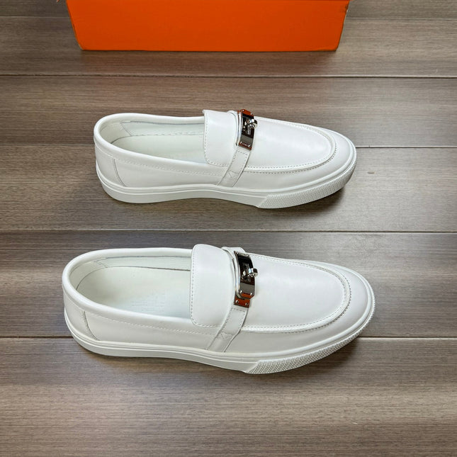 HM GAME SLIP-ON SNEAKER WHITE CALFSKIN