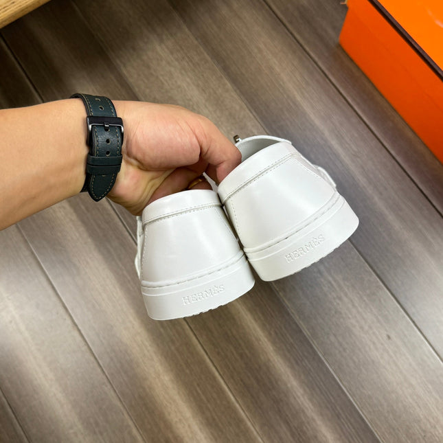 HM GAME SLIP-ON SNEAKER WHITE CALFSKIN