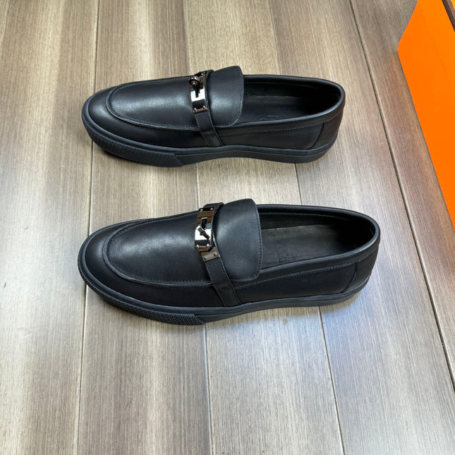 HM GAME SLIP-ON SNEAKER BLACK CALFSKIN