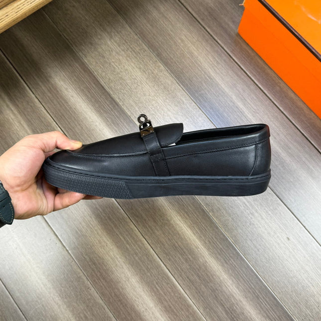 HM GAME SLIP-ON SNEAKER BLACK CALFSKIN
