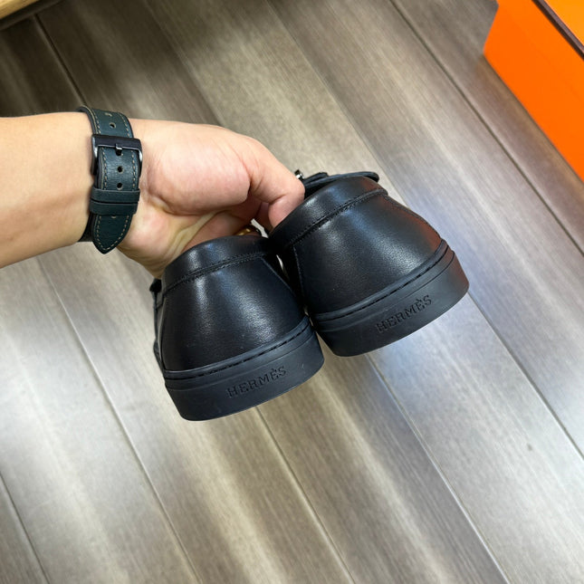 HM GAME SLIP-ON SNEAKER BLACK CALFSKIN