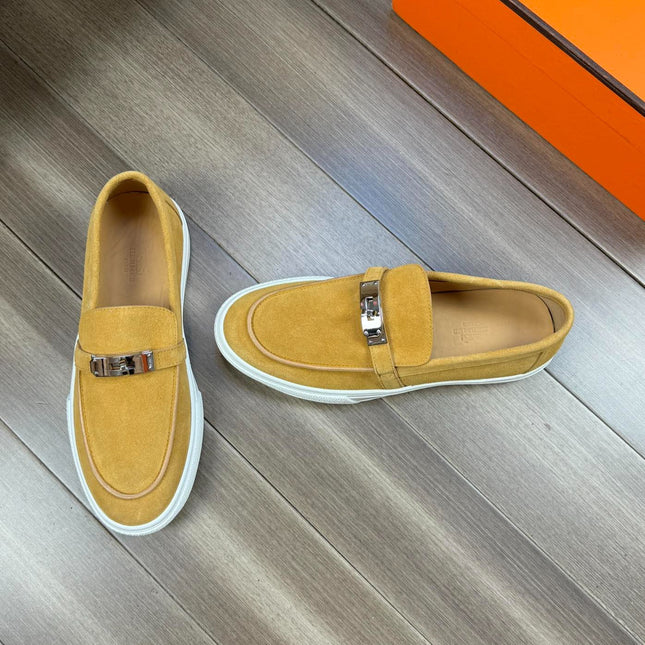 HM GAME SLIP-ON SNEAKER MUSTARD SUEDE