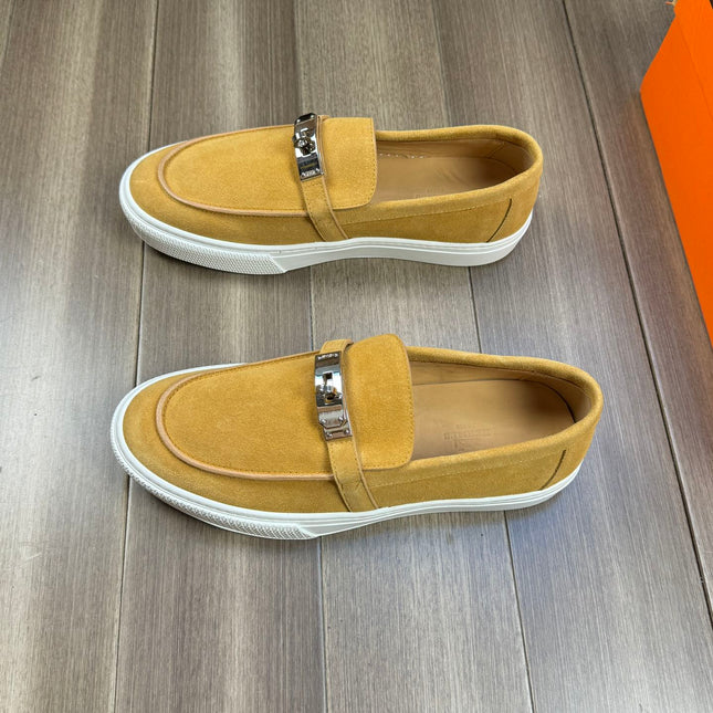 HM GAME SLIP-ON SNEAKER MUSTARD SUEDE