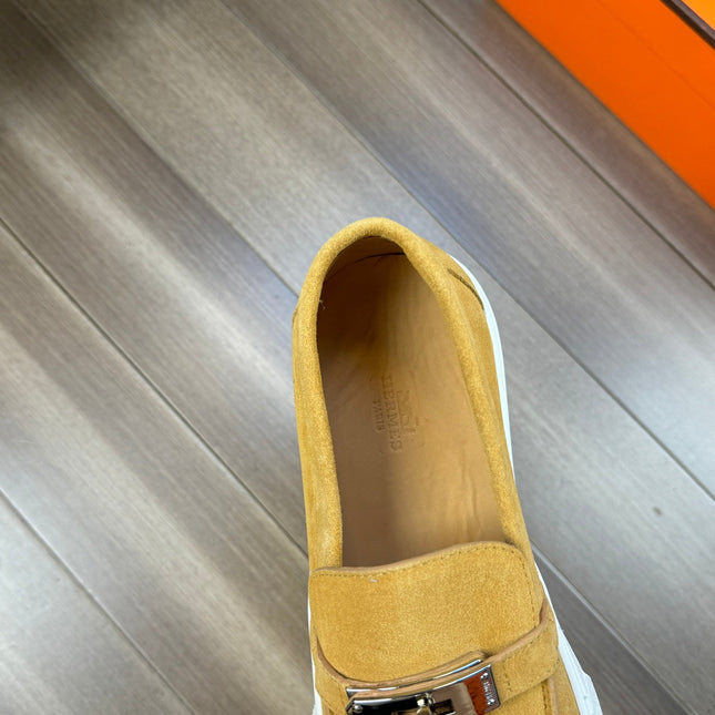 HM GAME SLIP-ON SNEAKER MUSTARD SUEDE