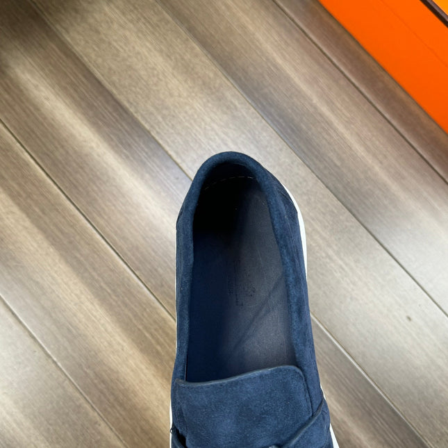 HM GAME SLIP-ON SNEAKER NAVY SUEDE