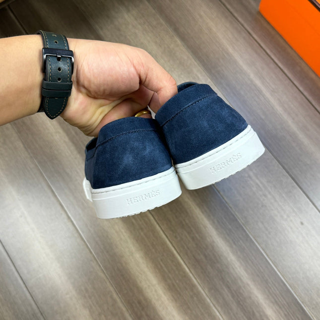 HM GAME SLIP-ON SNEAKER NAVY SUEDE