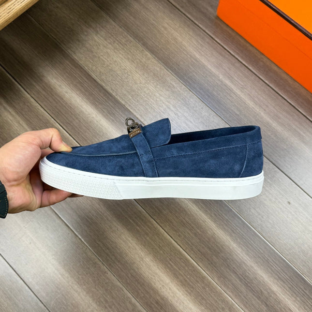 HM GAME SLIP-ON SNEAKER NAVY SUEDE