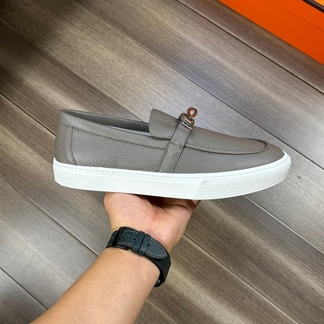 HM GAME SLIP-ON SNEAKER GRAY CALFSKIN