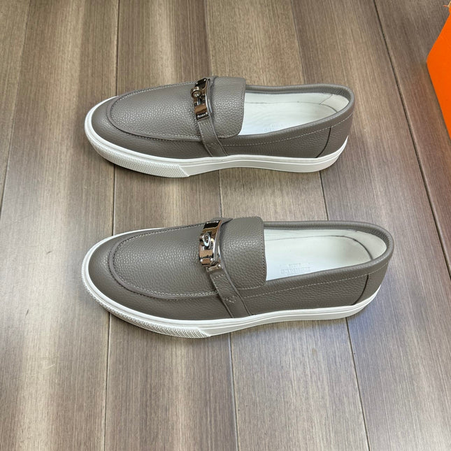 HM GAME SLIP-ON SNEAKER GRAY CALFSKIN