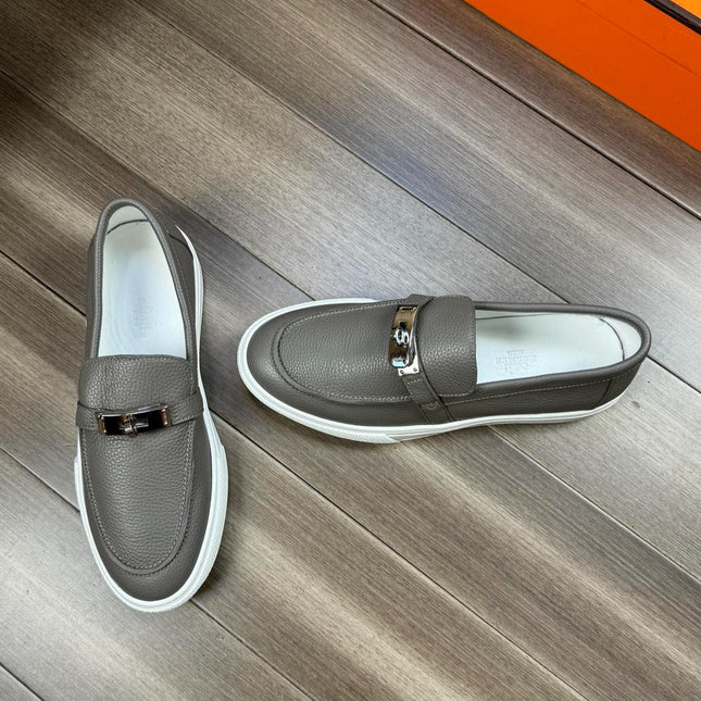 HM GAME SLIP-ON SNEAKER GRAY CALFSKIN