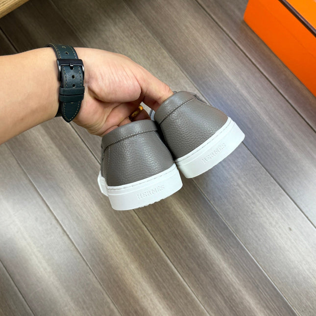 HM GAME SLIP-ON SNEAKER GRAY CALFSKIN