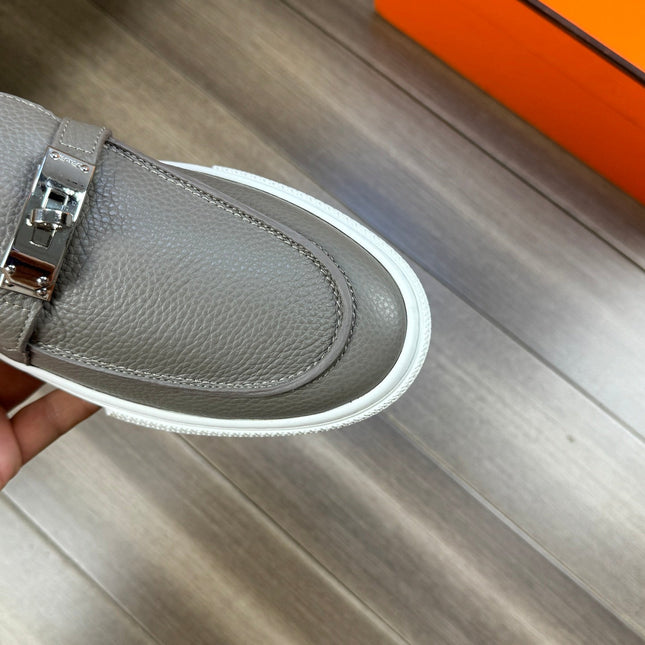 HM GAME SLIP-ON SNEAKER GRAY CALFSKIN