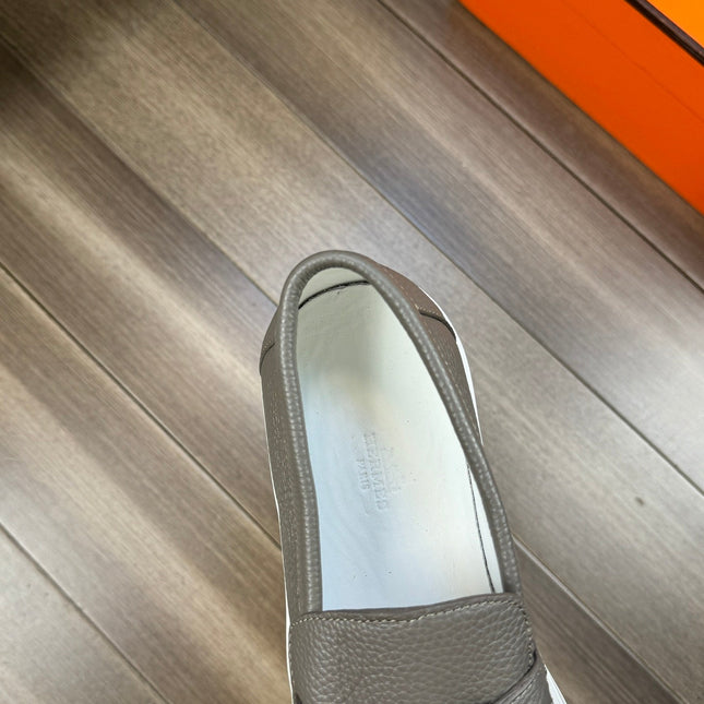 HM GAME SLIP-ON SNEAKER GRAY CALFSKIN