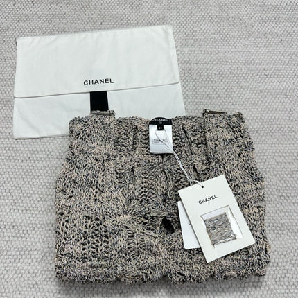 CC 25 Hollow Knitted Vest Gray Cotton
