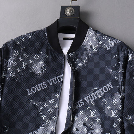 LV NAVY BLUE MONOGRAM AND DAMIER JACKET 239042