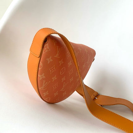 LV 25S MOON CROSSBODY BAG 24 IN ORANGE MONOGRAM CANVAS AND CALFSKIN