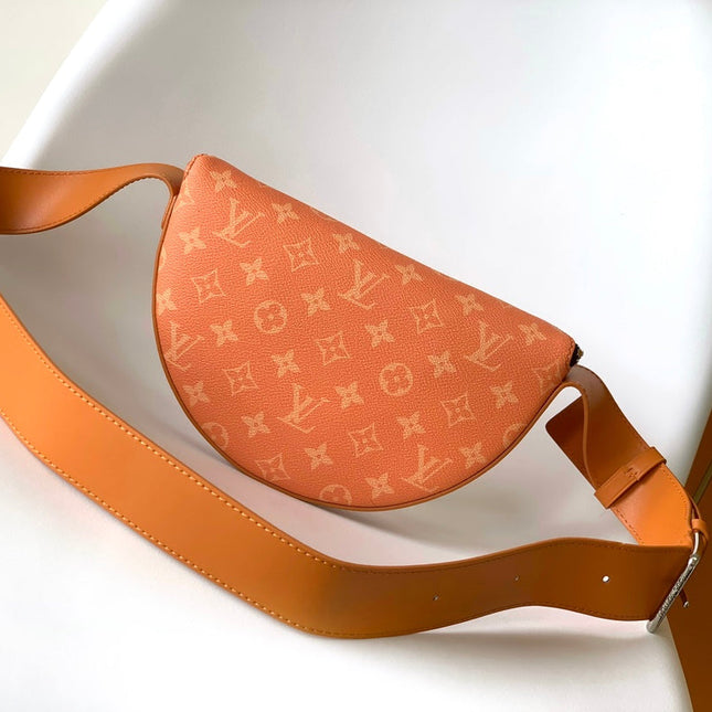 LV 25S MOON CROSSBODY BAG 24 IN ORANGE MONOGRAM CANVAS AND CALFSKIN
