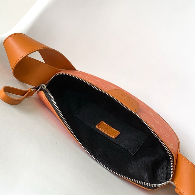 LV 25S MOON CROSSBODY BAG 24 IN ORANGE MONOGRAM CANVAS AND CALFSKIN