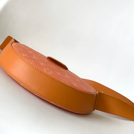 LV 25S MOON CROSSBODY BAG 24 IN ORANGE MONOGRAM CANVAS AND CALFSKIN