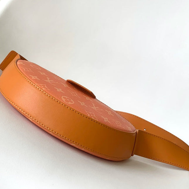LV 25S MOON CROSSBODY BAG 24 IN ORANGE MONOGRAM CANVAS AND CALFSKIN