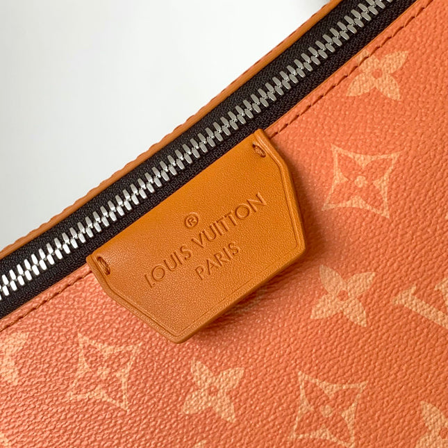 LV 25S MOON CROSSBODY BAG 24 IN ORANGE MONOGRAM CANVAS AND CALFSKIN