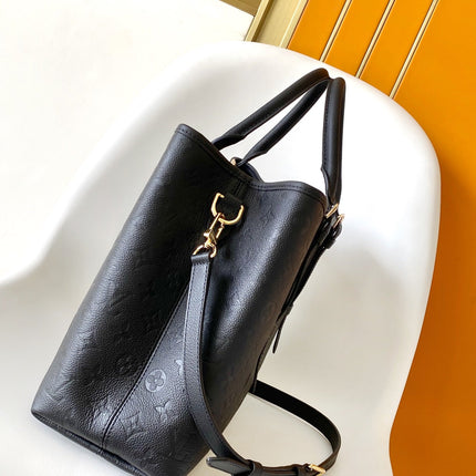 LV 25S BABYLONE TOTE GM BAG 37 IN BLACK CALFSKIN GOLD HARDWARE