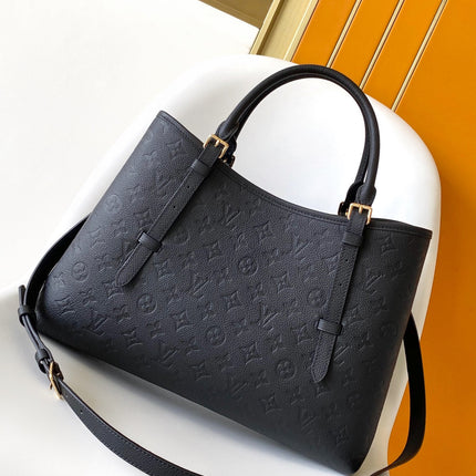 LV 25S BABYLONE TOTE GM BAG 37 IN BLACK CALFSKIN GOLD HARDWARE