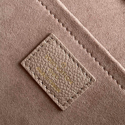 LV 25S BABYLONE TOTE GM BAG 37 IN TOURTERELLE GREY CALFSKIN GOLD HARDWARE