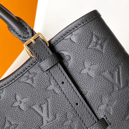 LV 25S BABYLONE TOTE BAG 32 IN BLACK CALFSKIN GOLD HARDWARE