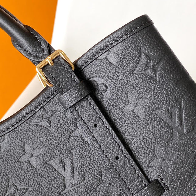 LV 25S BABYLONE TOTE BAG 32 IN BLACK CALFSKIN GOLD HARDWARE