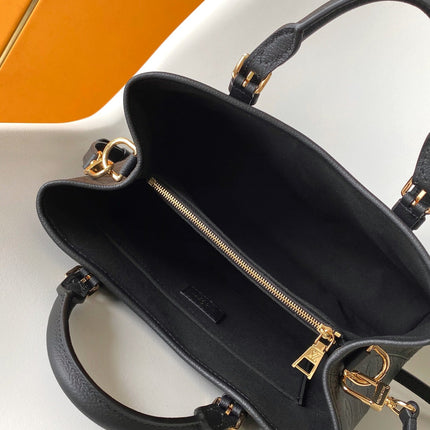 LV 25S BABYLONE TOTE BAG 32 IN BLACK CALFSKIN GOLD HARDWARE