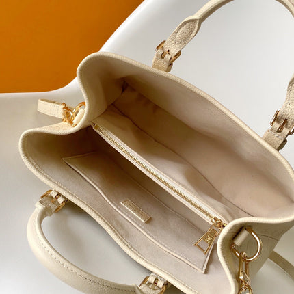 LV 25S BABYLONE TOTE BAG 32 IN CREAM CALFSKIN GOLD HARDWARE