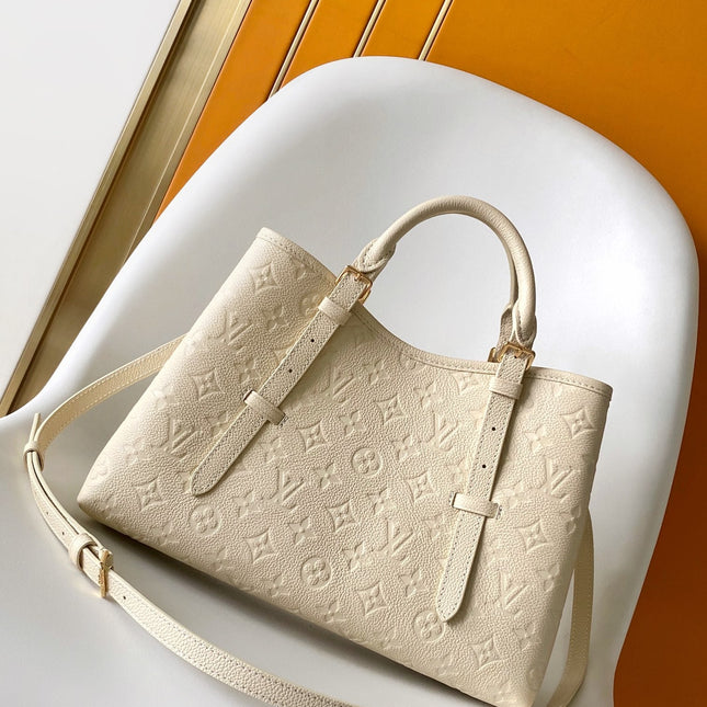 LV 25S BABYLONE TOTE BAG 32 IN CREAM CALFSKIN GOLD HARDWARE