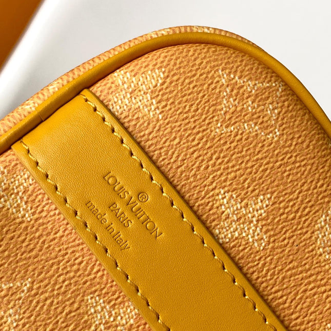 KEEPALL BANDOULIÈRE 25 IN ORANGE MONOGRAM HERITAGE CANVAS