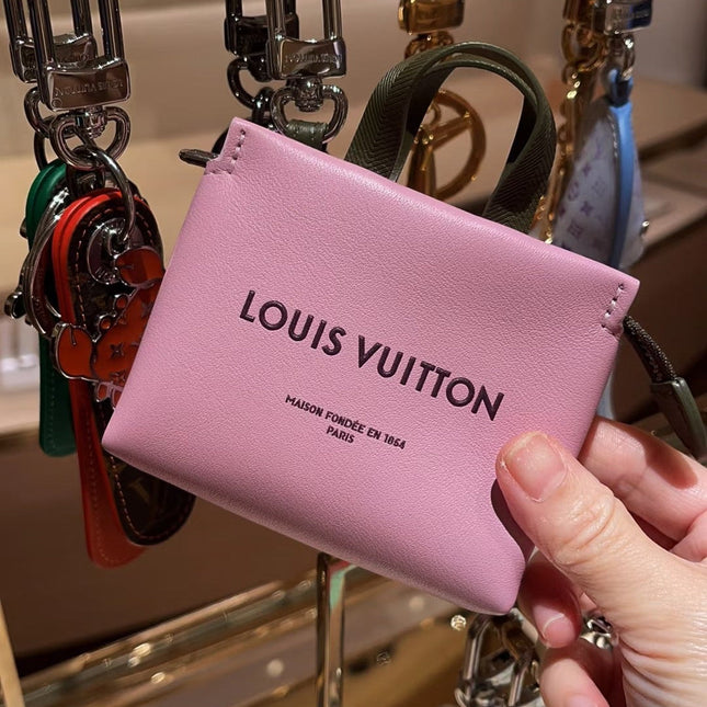 LV 25S MINI SHOPPER BAG CHARM IN PINK CALFSKIN