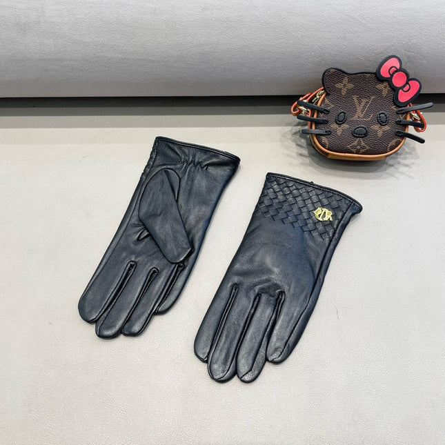 TOUCHSCREEN GLOVES WITH COUPLES EDITON IN BLACK LAMBSKIN 398765